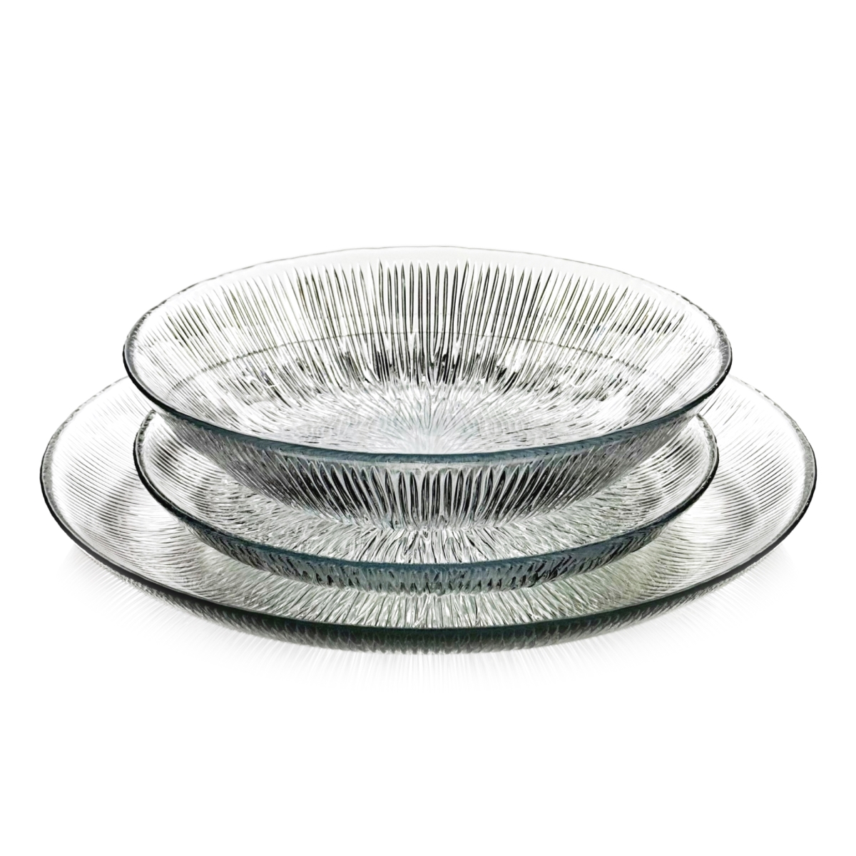 Picture of Ramart Studio Glass R1206-0 Cascata Glass Dinner Plate Set - 12 Piece