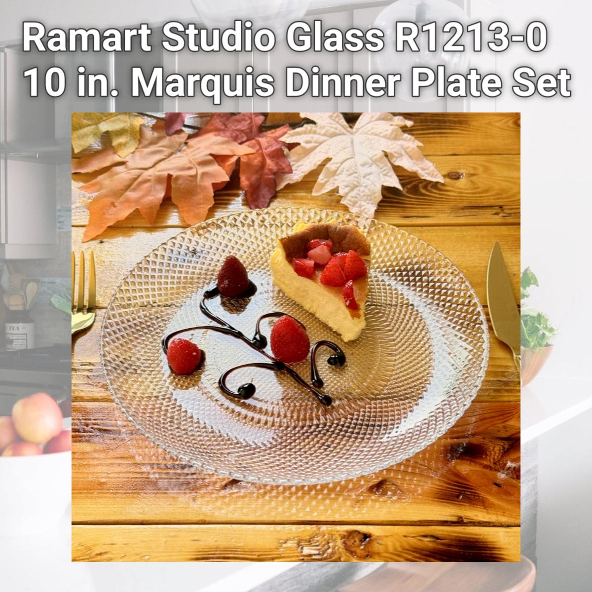 Picture of Ramart Studio Glass R1213-0 10 in. Marquis Dinner Plate 