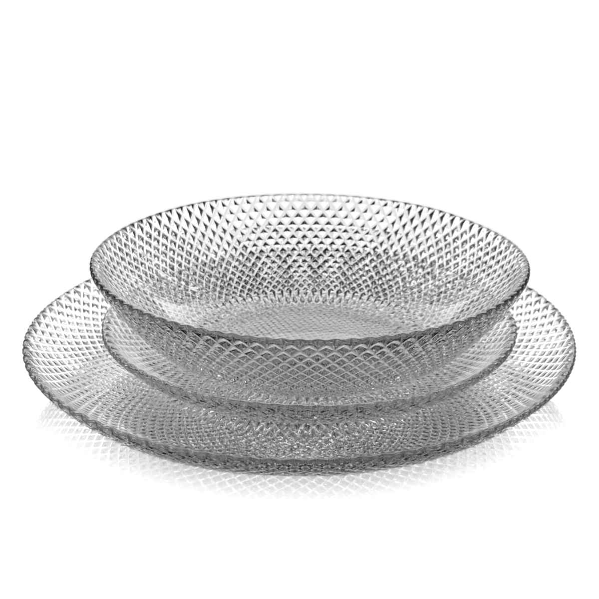 Picture of Ramart Studio Glass R1216-0 Marquis Glass Dinner Plate Set - 12 Piece