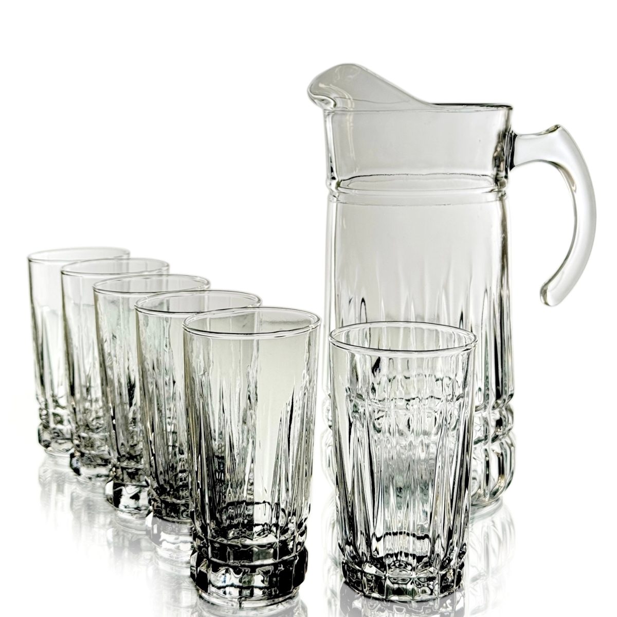 Picture of Ramart Studio Glass R1306-1 Roma Glass Entertaining Glasses & Pitcher - Set of 6