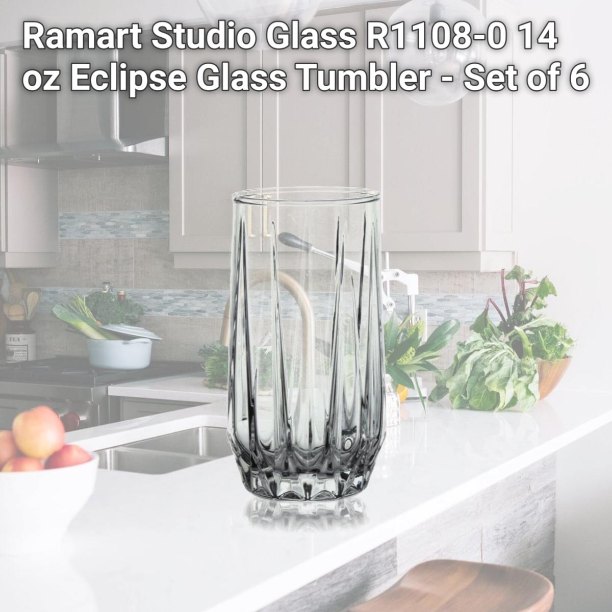 Picture of Ramart Studio Glass R1108-0 14 oz Eclipse Glass Tumbler - Set of 6