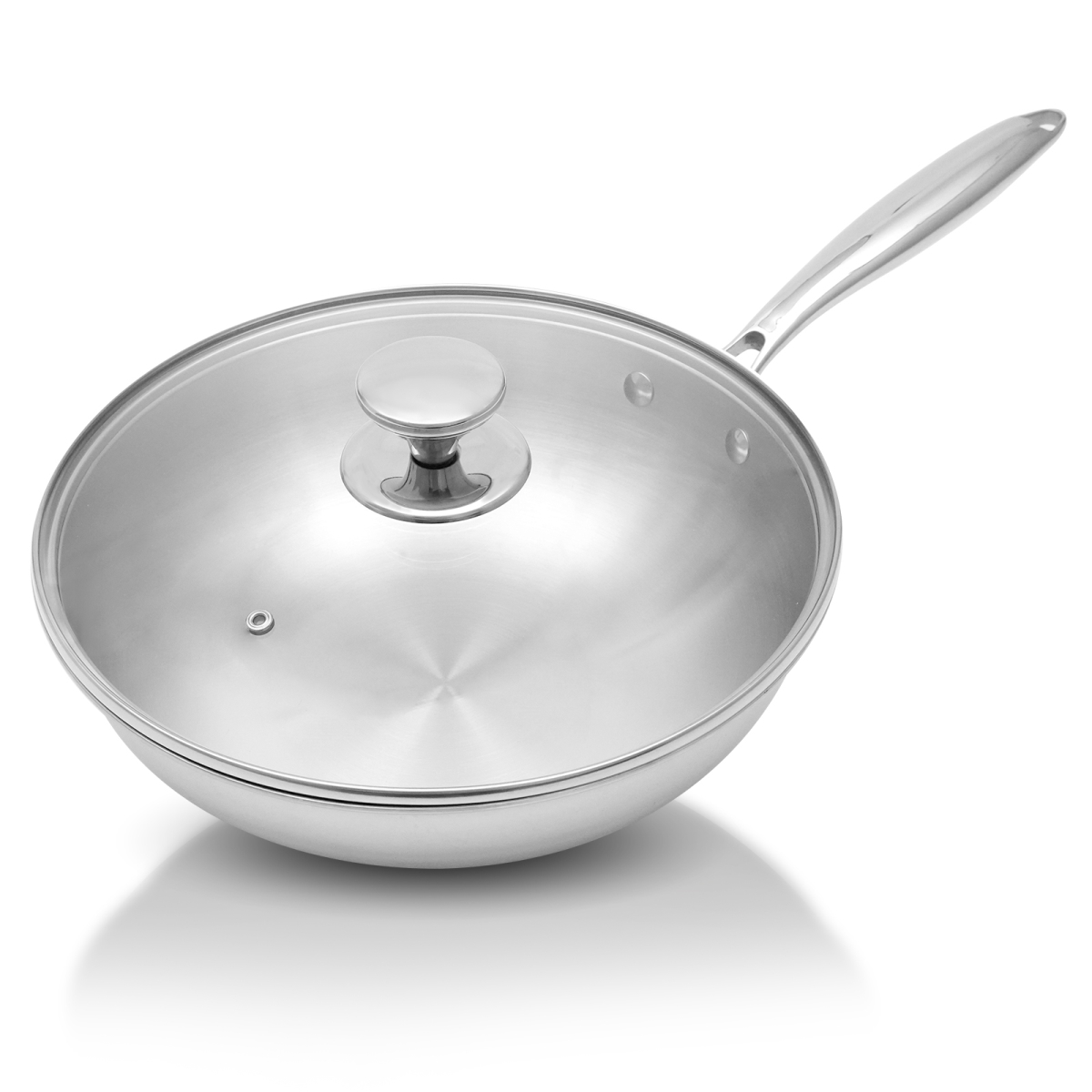 Picture of Ramart Studio Glass R5000-0 Arma Pro Tri-Ply Clad 18 & 10 Cookware Set - Stainless Steel