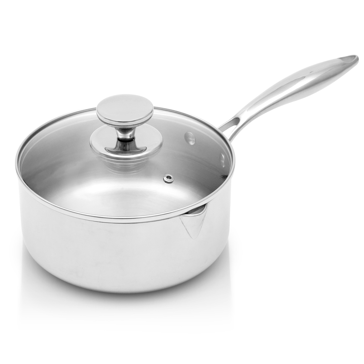 Picture of Ramart Studio Glass R5000-0 Arma Pro Tri-Ply Clad 18 & 10 Cookware Set - Stainless Steel