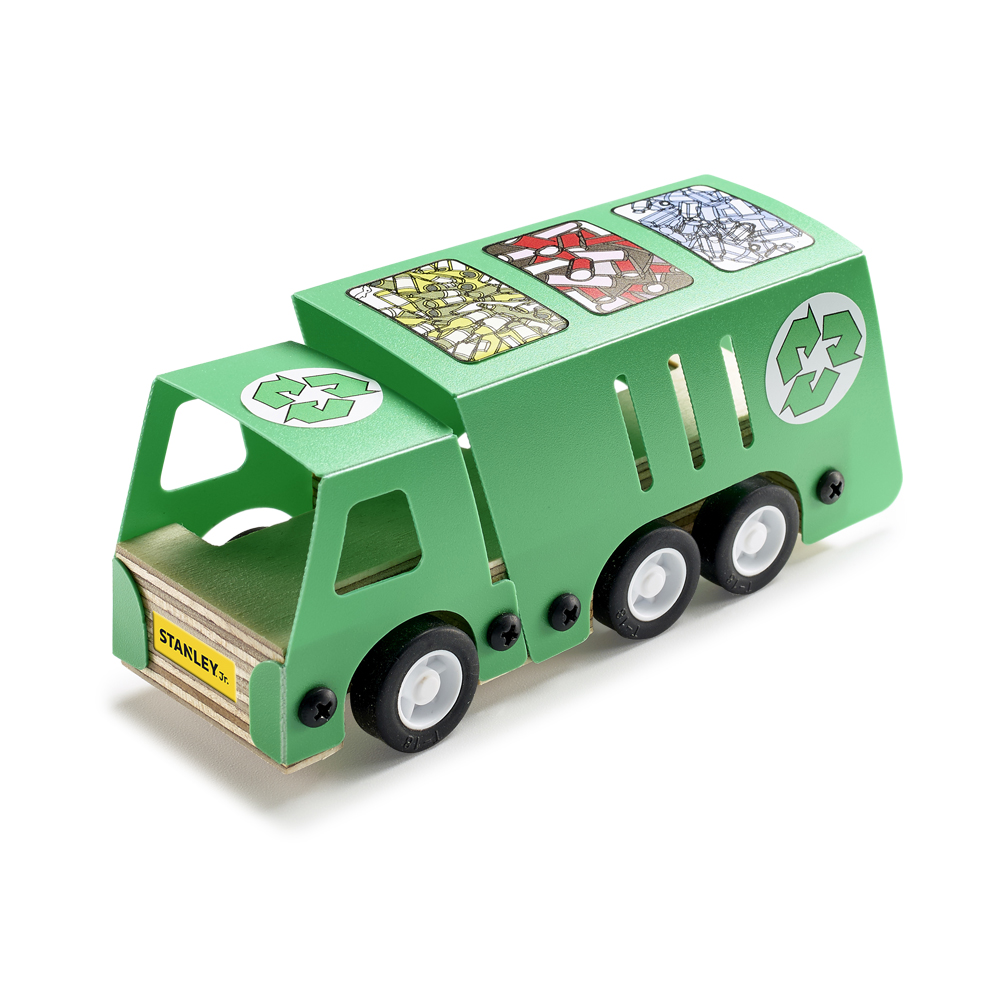 Ok019-sy Recycling Truck Wood Building Kit, Small - Ages 5 Plus