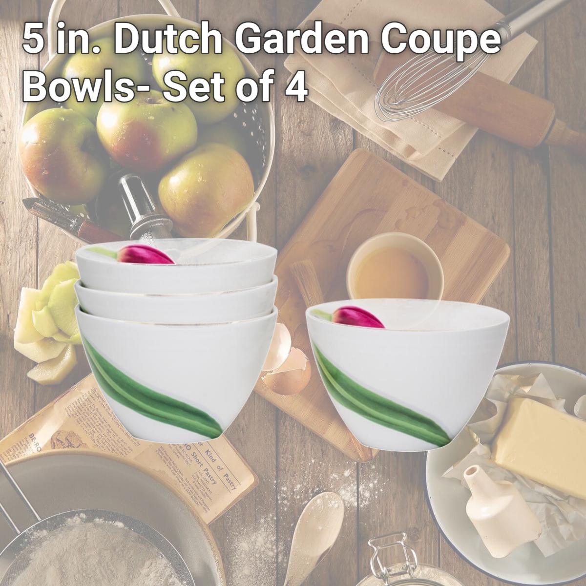 Picture of Red Vanilla FP003-421 5 in. Dutch Garden Coupe Bowls- Set of 4