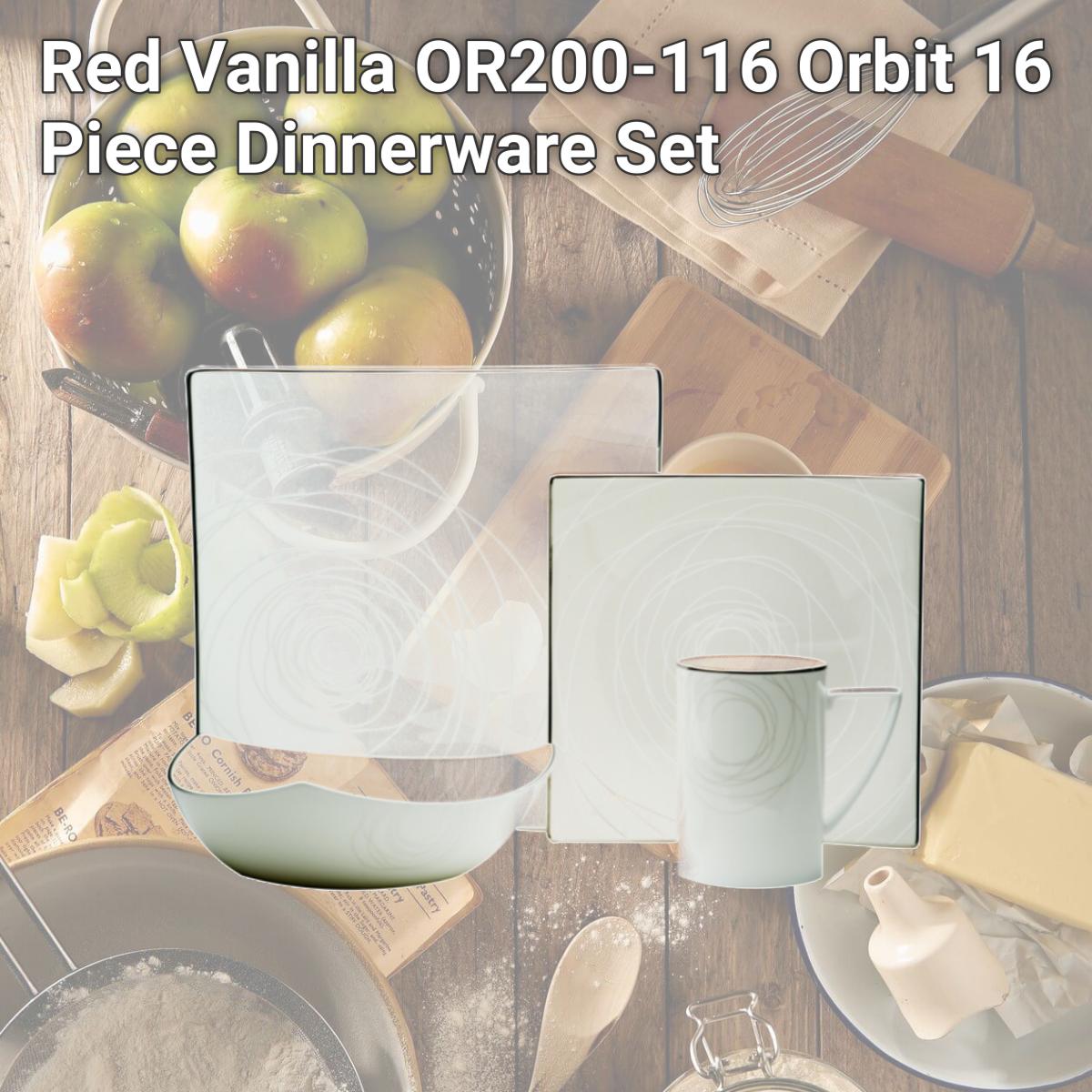 Picture of Red Vanilla OR200-116 Orbit 16 Piece Dinnerware Set
