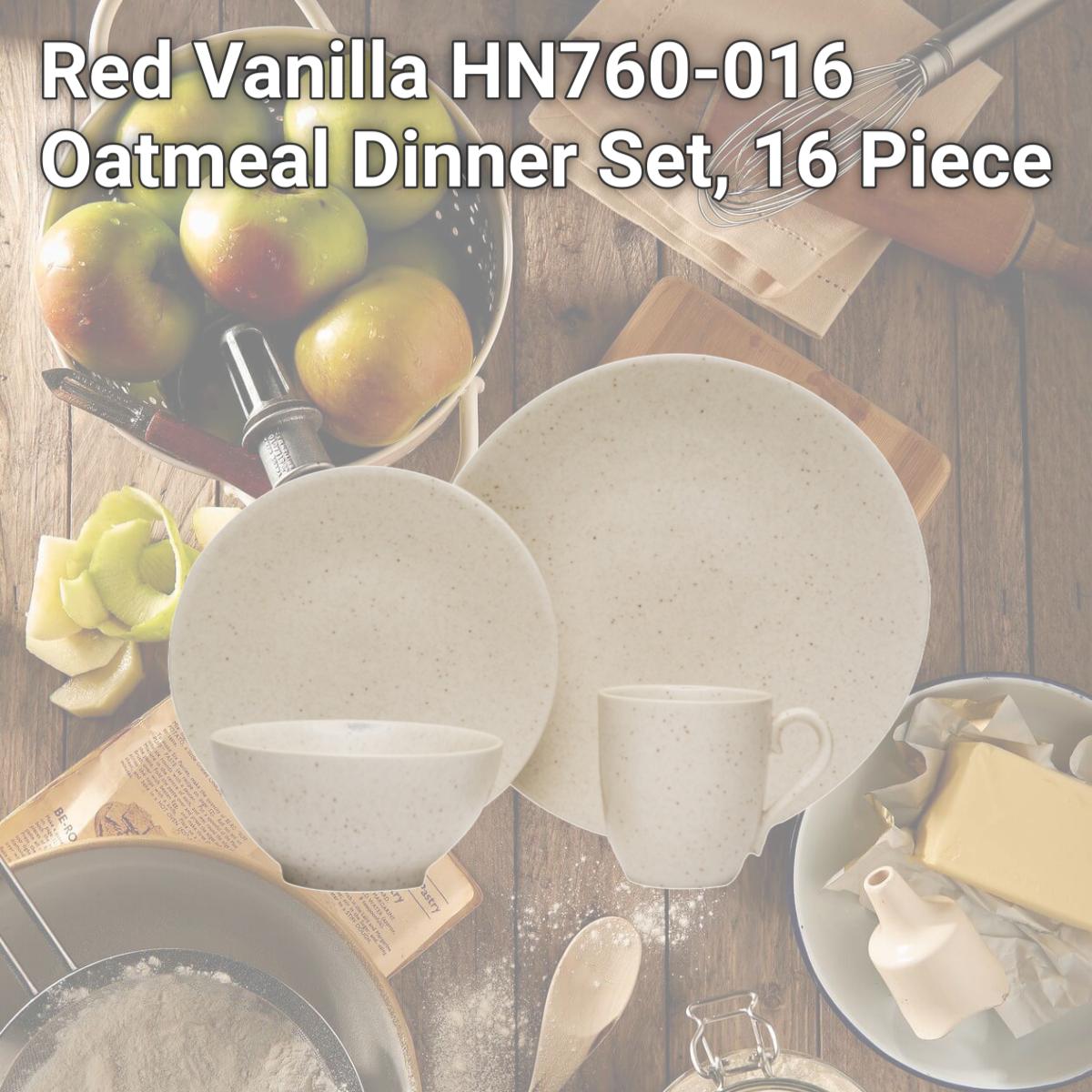 Picture of Red Vanilla HN760-016 Oatmeal Dinner Set, 16 Piece