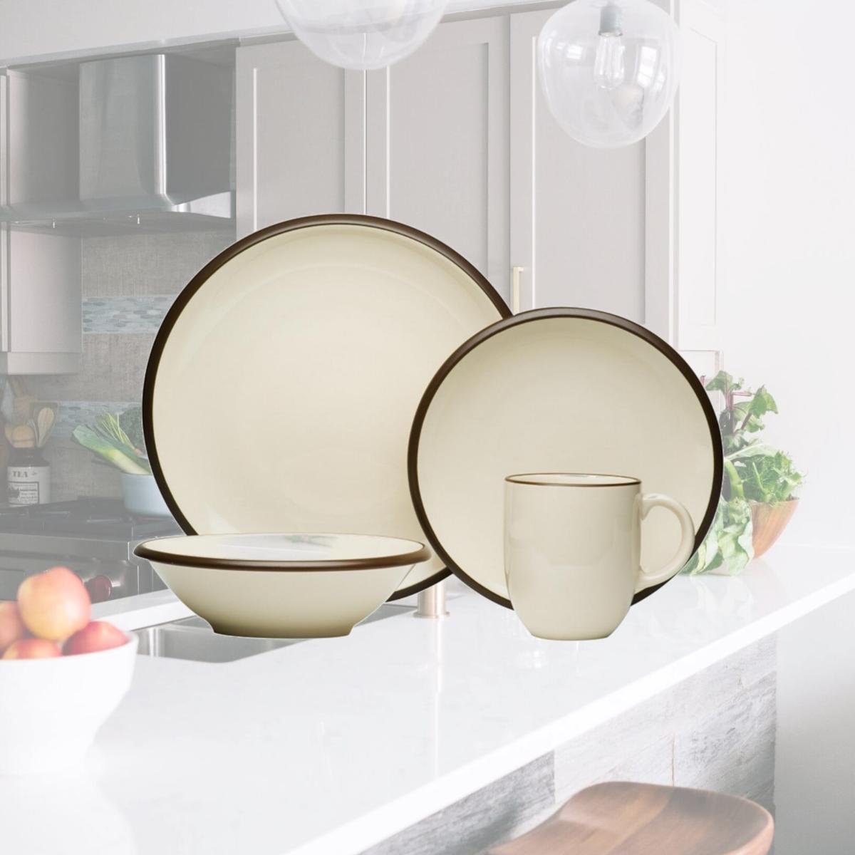 Picture of Red Vanilla HN500-016 Vanilla Hampshire Cream Dinner Set, 16 Piece