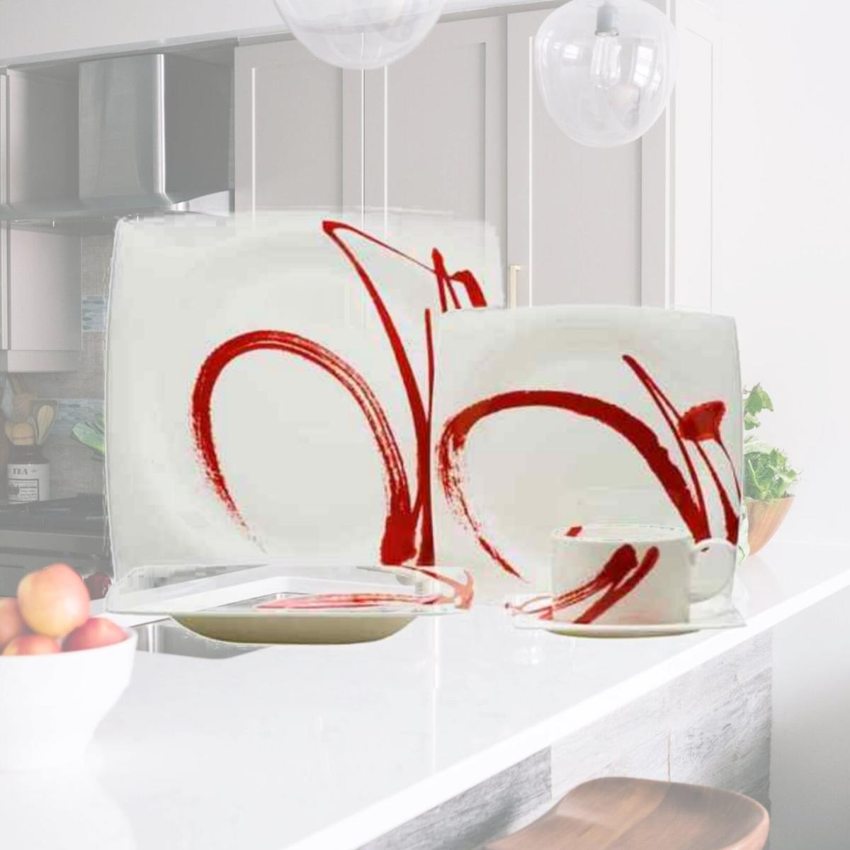 Picture of Red Vanilla PR1300-905-4 Paint It Red Dinner Set, 20 Piece