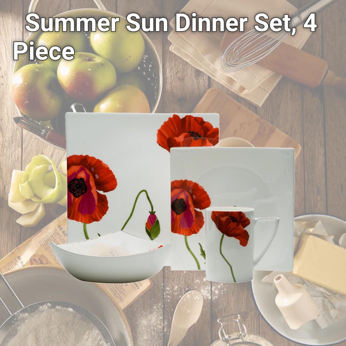 Picture of Red Vanilla SB3400-904 Summer Sun Dinner Set, 4 Piece