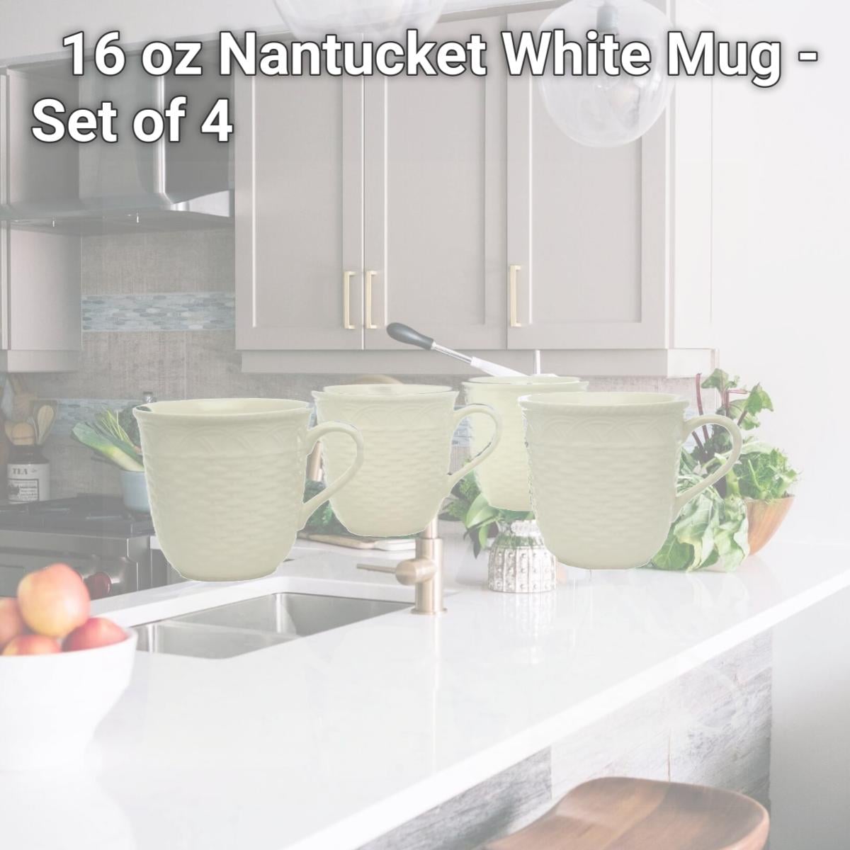 Picture of Red Vanilla FC900-415 16 oz Nantucket White Mug - Set of 4