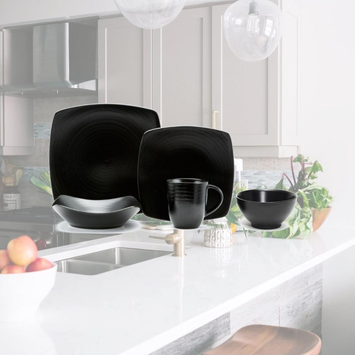 Picture of Red Vanilla HN600-020 Black Rice Dinner Set - 20 Piece