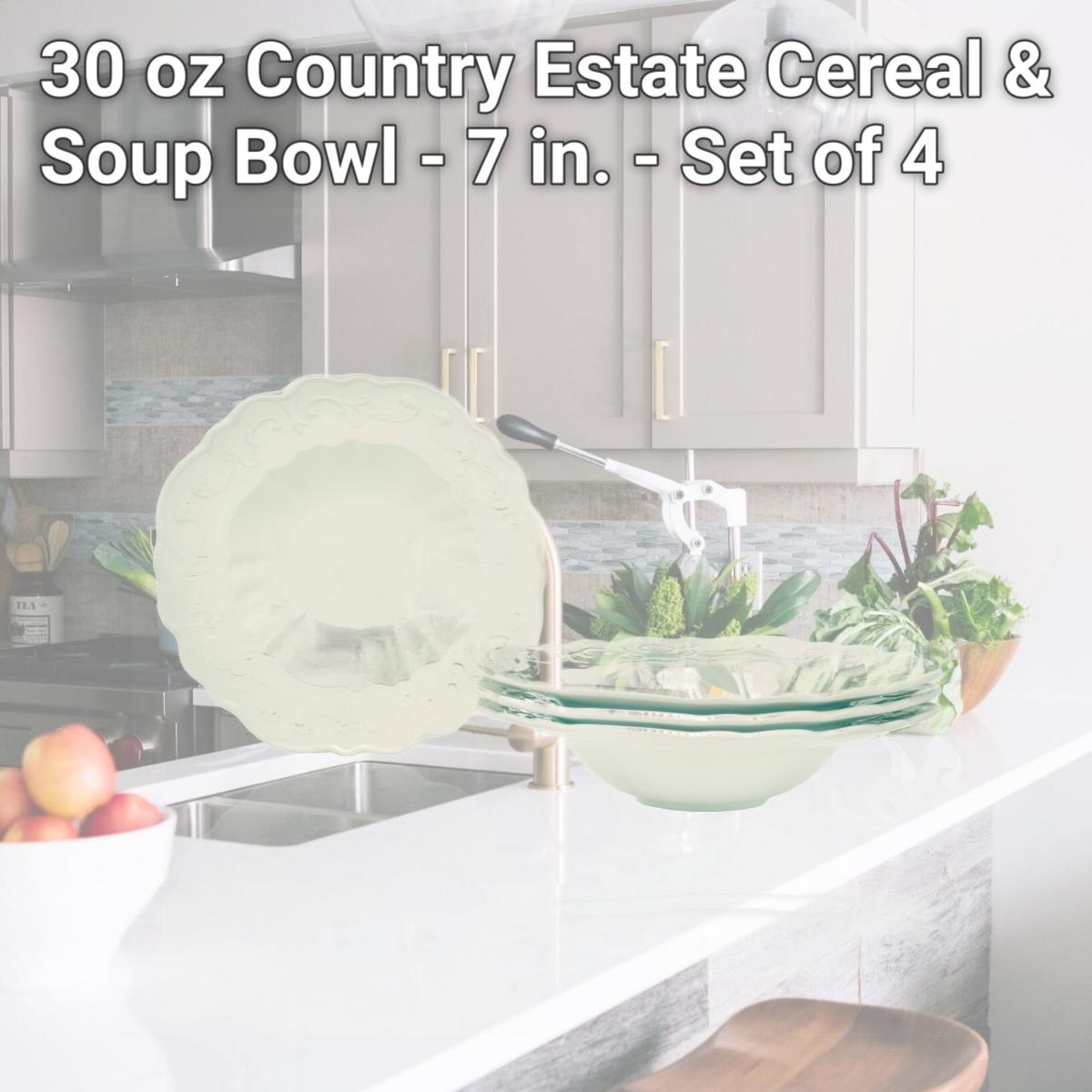 Picture of Red Vanilla FQ900-421 30 oz Country Estate Cereal & Soup Bowl - 7 in. - Set of 4