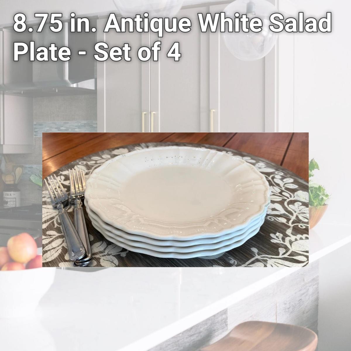Picture of Red Vanilla IF900-402 8.75 in. Antique White Salad Plate - Set of 4