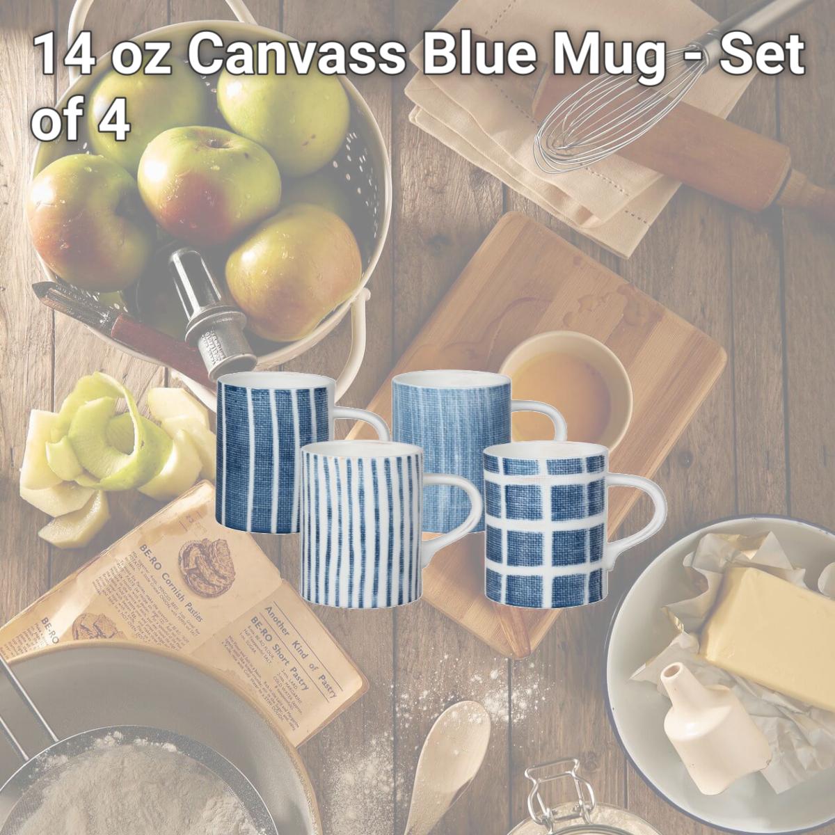 Picture of Red Vanilla RV970-415 14 oz Canvass Blue Mug - Set of 4