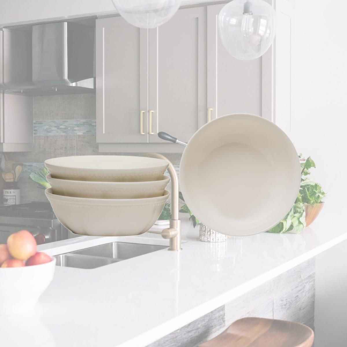 Picture of Red Vanilla FN900-421 30 oz Classic White Cereal & Soup Bowl - 7 in. - Set of 4