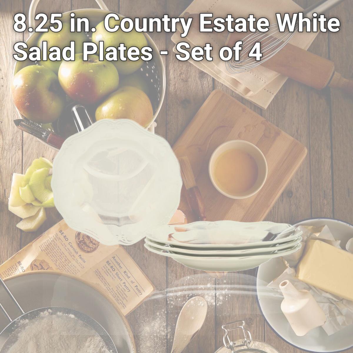 Picture of Red Vanilla FQ900-402 8.25 in. Country Estate White Salad Plates - Set of 4