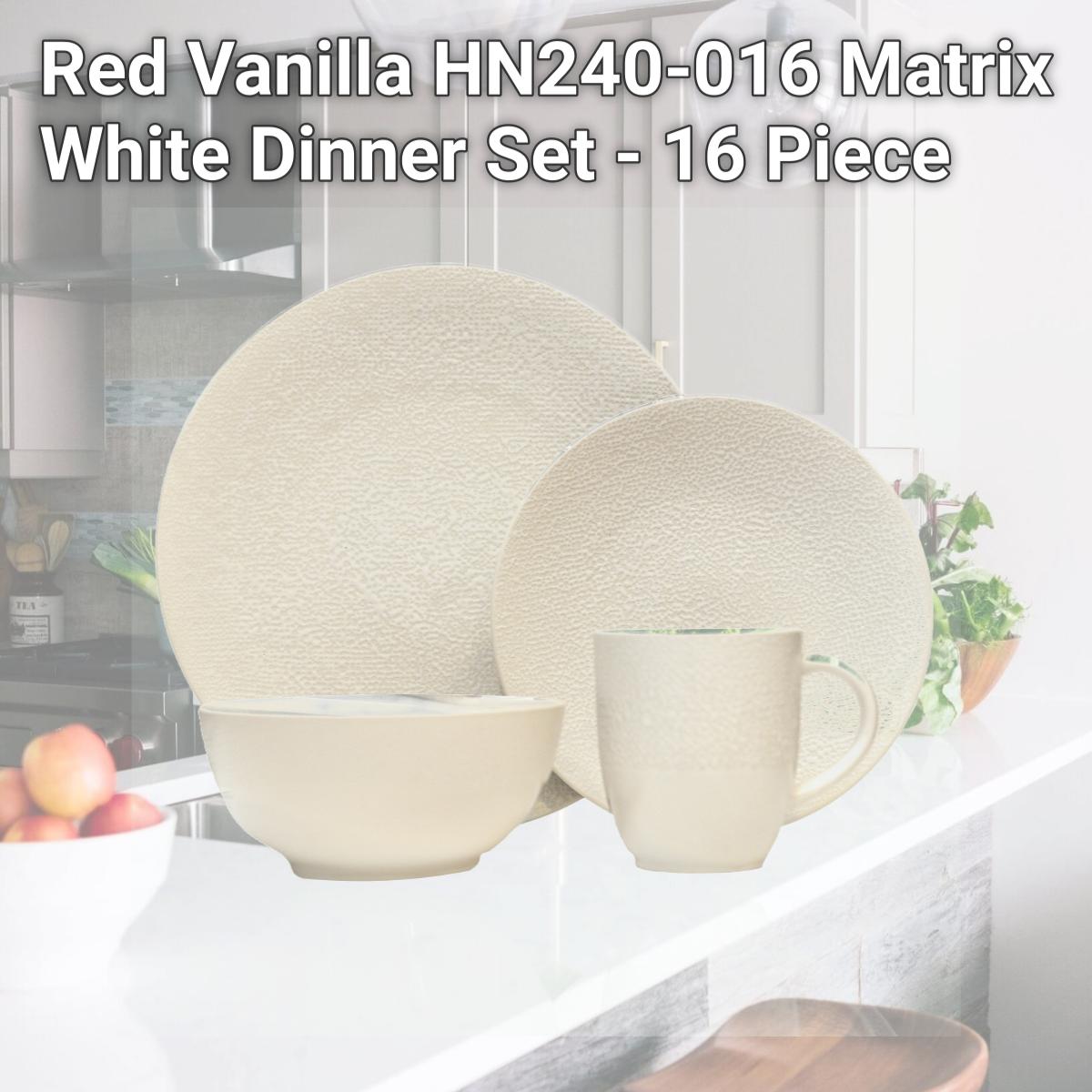 Picture of Red Vanilla HN240-016 Matrix White Dinner Set - 16 Piece