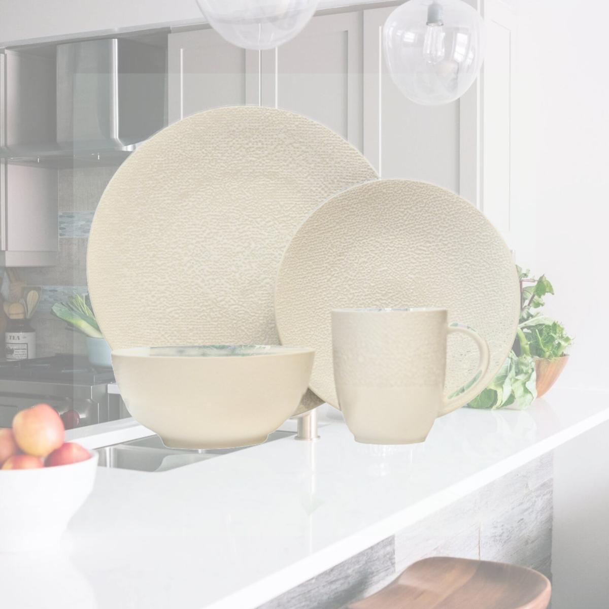 Picture of Red Vanilla HN240-016 Matrix White Dinner Set - 16 Piece