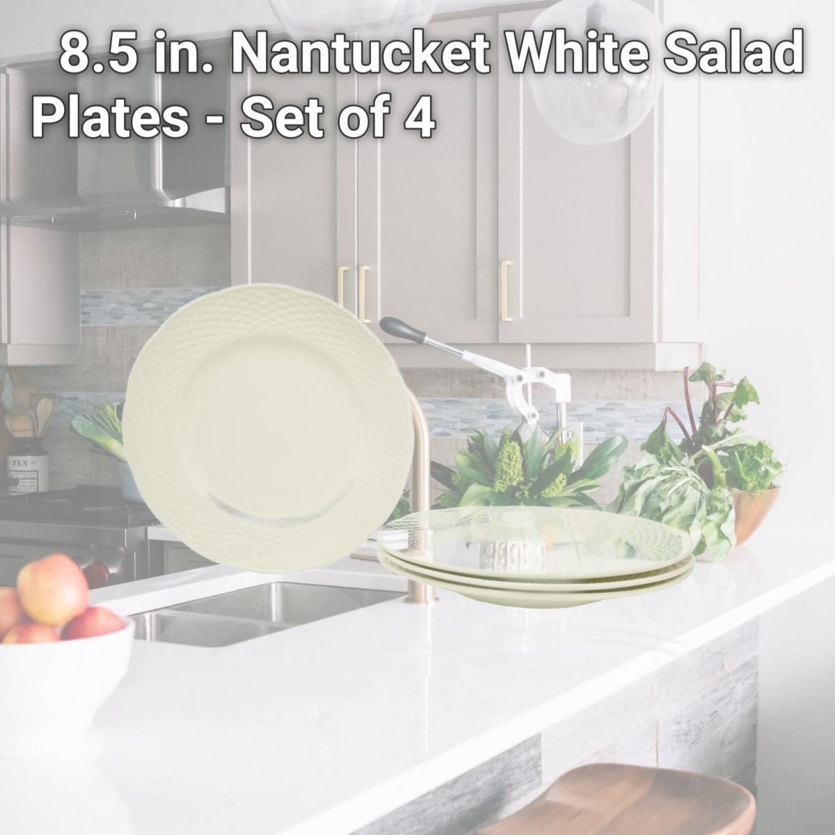 Picture of Red Vanilla FC900-402 8.5 in. Nantucket White Salad Plates - Set of 4