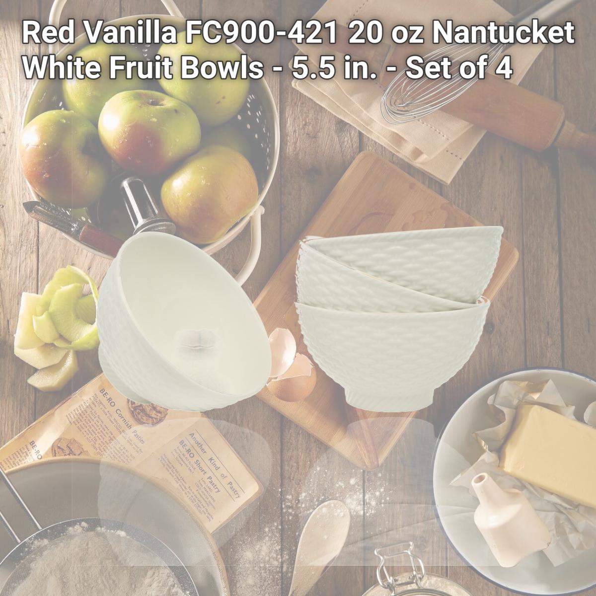 Picture of Red Vanilla FC900-421 20 oz Nantucket White Fruit Bowls - 5.5 in. - Set of 4