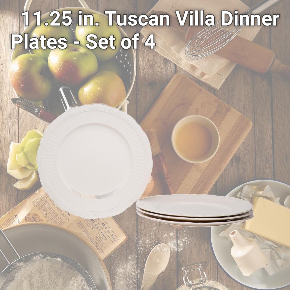 Picture of Red Vanilla FE900-401 11.25 in. Tuscan Villa Dinner Plates - Set of 4