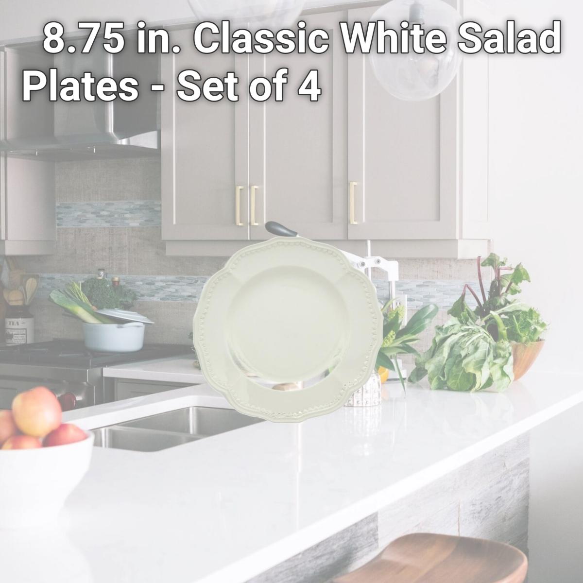 Picture of Red Vanilla FN900-402 8.75 in. Classic White Salad Plates - Set of 4