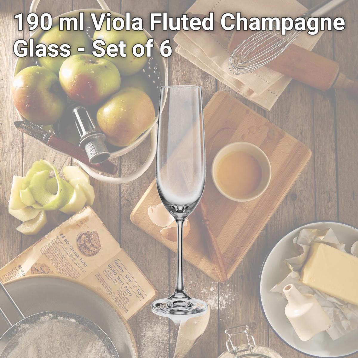 Picture of Red Vanilla 40729-190 190 ml Viola Fluted Champagne Glass - Set of 6