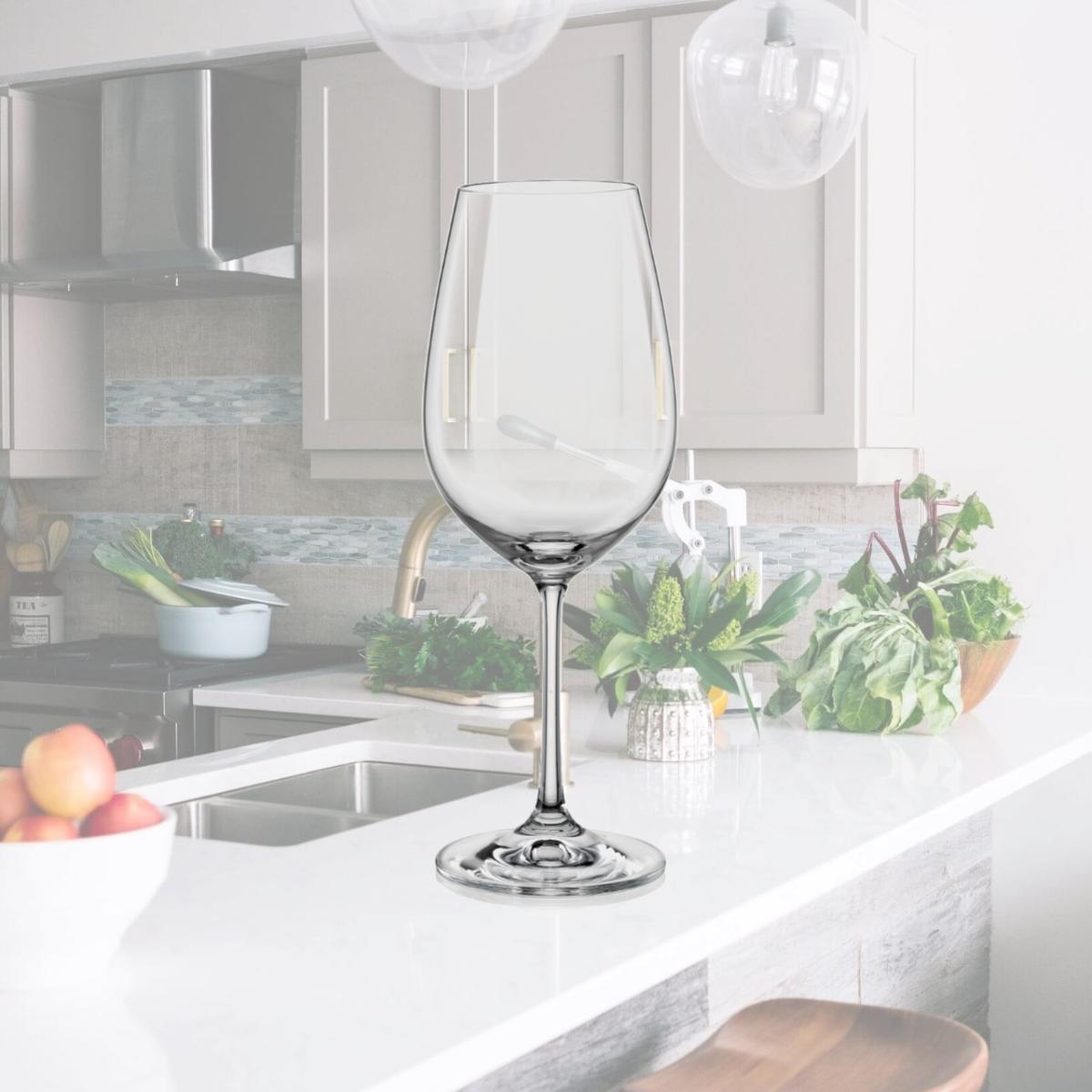 Picture of Red Vanilla 40729-450 450 ml Viola All Purpose Wine Glass, Clear - Set of 6