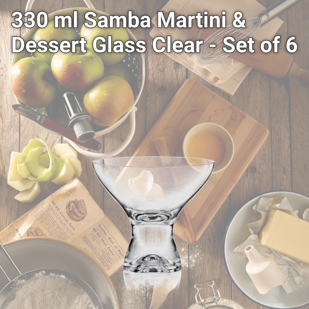 Picture of Red Vanilla 40427-330 330 ml Samba Martini & Dessert Glass, Clear - Set of 6