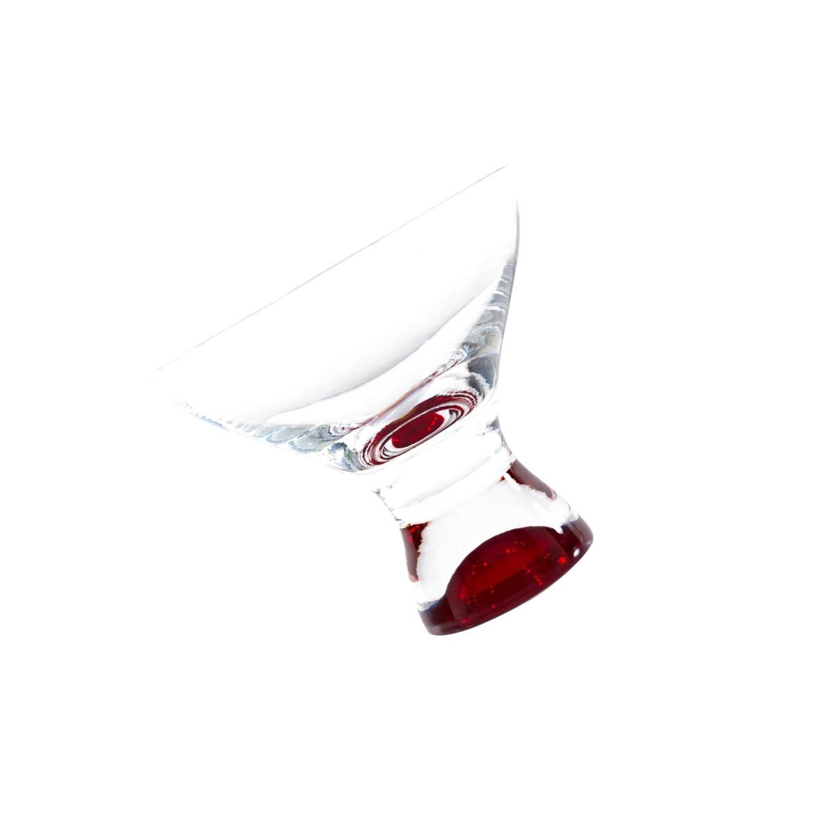 Picture of Red Vanilla 40428-330R 330 ml Samba Colors Martini & Dessert Glass, Red - Set of 6