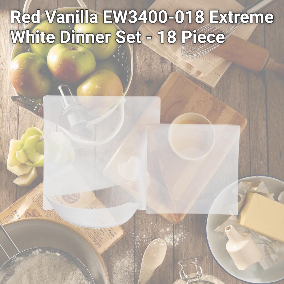 Picture of Red Vanilla EW3400-018 Extreme White Dinner Set - 18 Piece