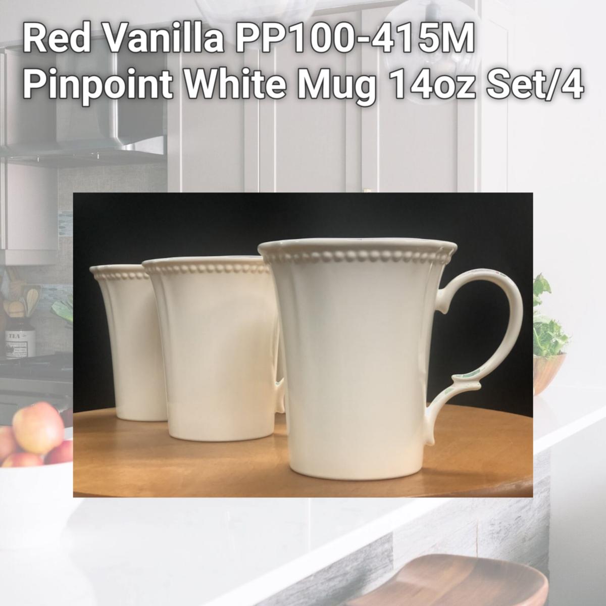 Picture of Red Vanilla PP100-415M Pinpoint White Mug 14oz Set/4