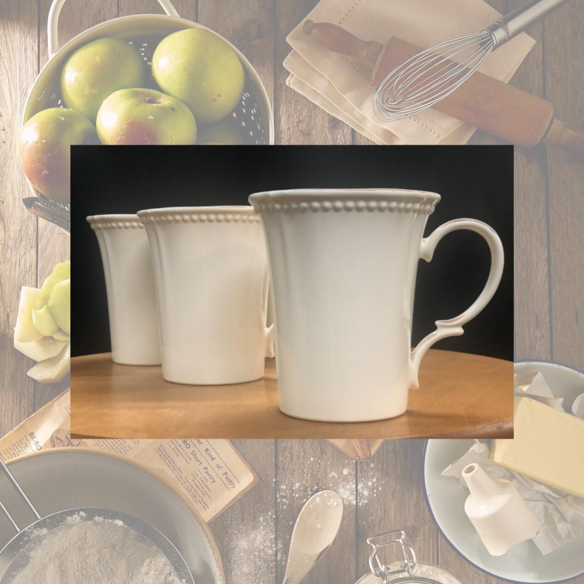 Picture of Red Vanilla PP100-415M Pinpoint White Mug 14oz Set/4