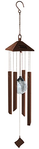 10862 Studios Solar Powered Color Changing Wind Chimes, Rustic
