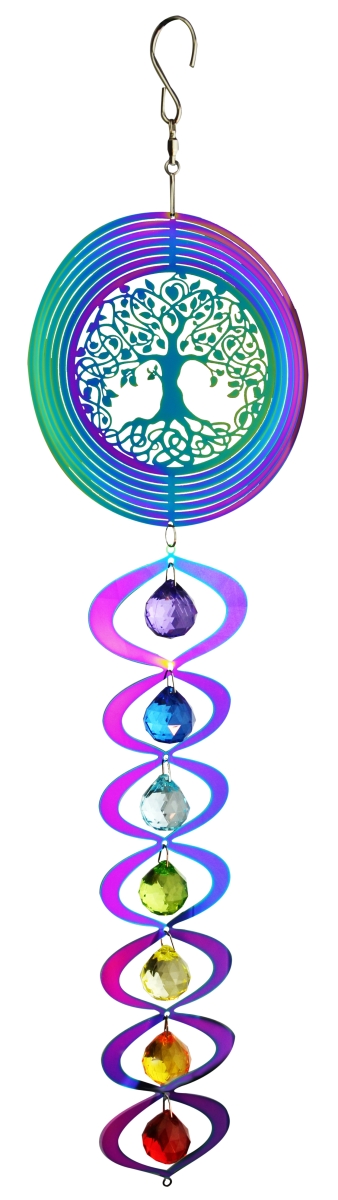 32173 Iridescent Spinner, Tree Of Life - 6 X 23.5 In.