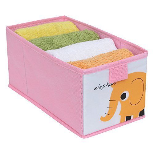 7109pk Kids Storage Box With Elephant - Pink