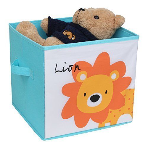 7108bl Kids Toy Box With Lion - Blue