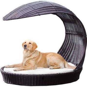 Chaise-sk Outdoor Dog Chaise Lounger, Smoke - Large