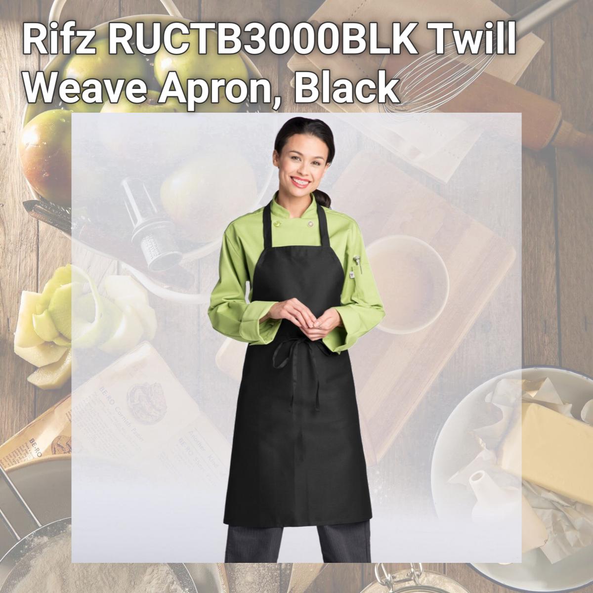 Picture of Rifz RUCTB3000BLK Twill Weave Apron, Black