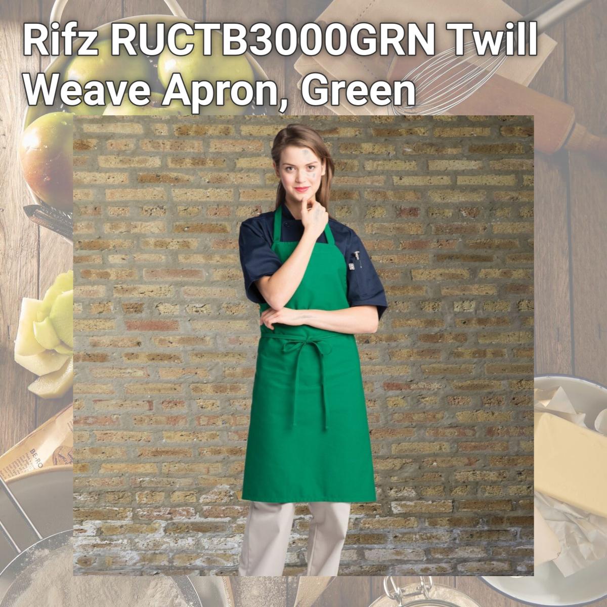 Picture of Rifz RUCTB3000GRN Twill Weave Apron, Green