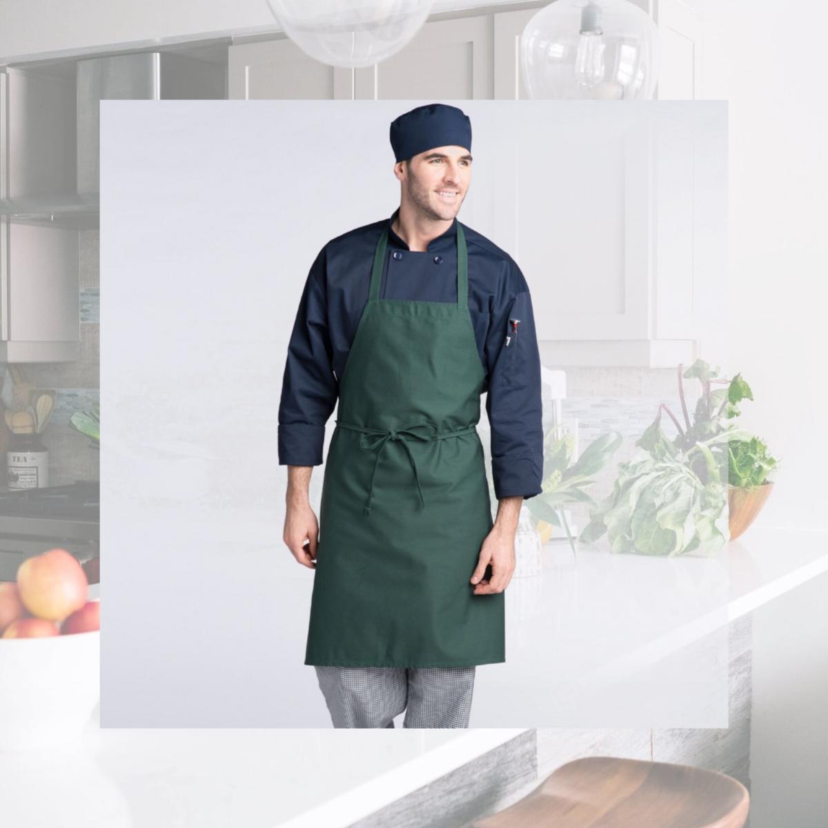 Picture of Rifz RUCTB3000HGR Twill Weave Apron, Hunter Green