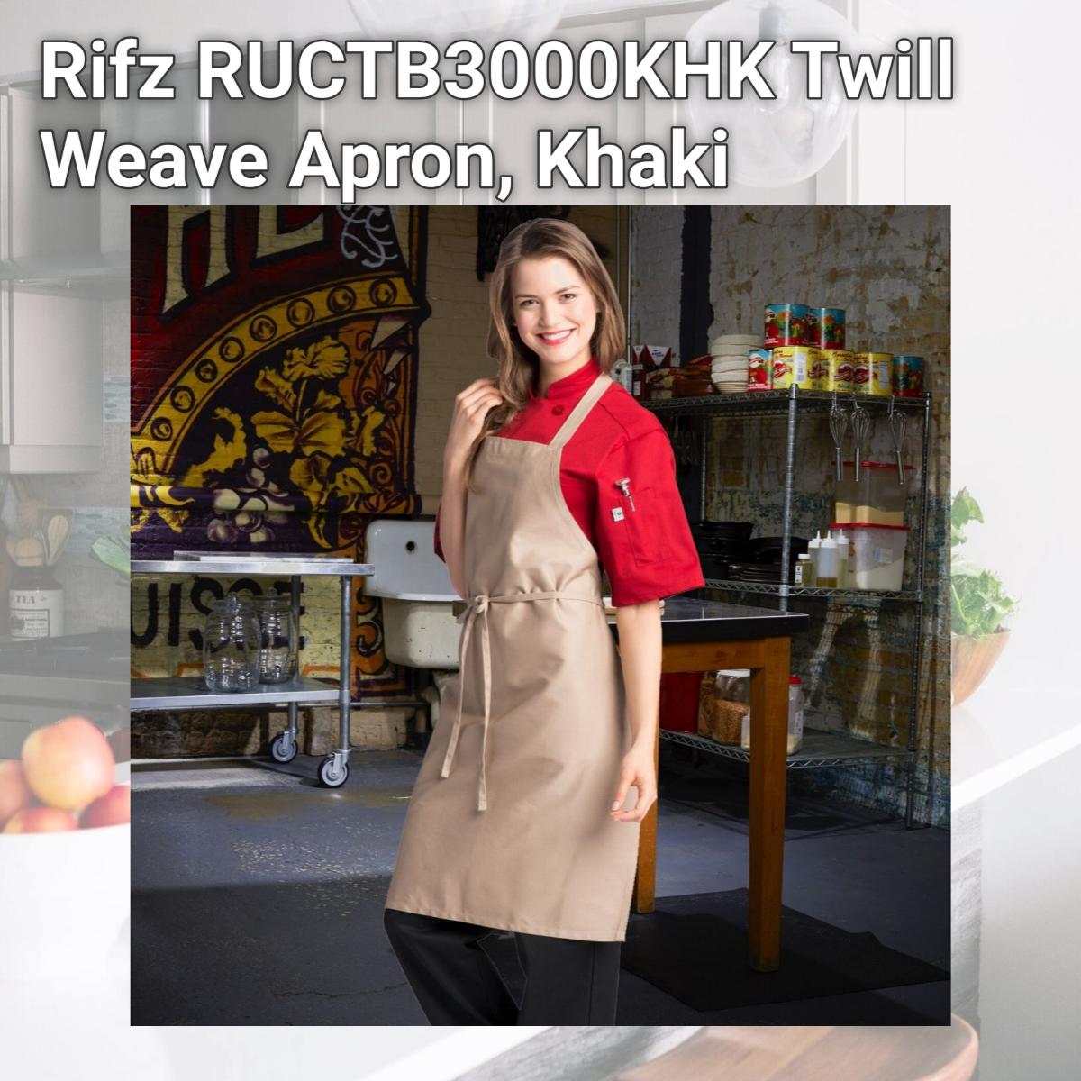 Picture of Rifz RUCTB3000KHK Twill Weave Apron, Khaki