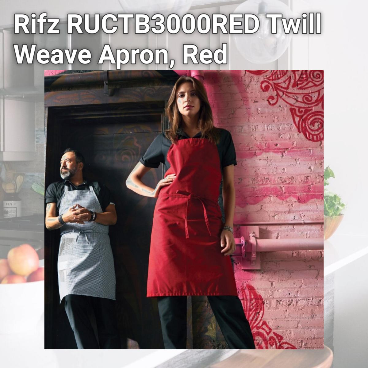 Picture of Rifz RUCTB3000RED Twill Weave Apron, Red