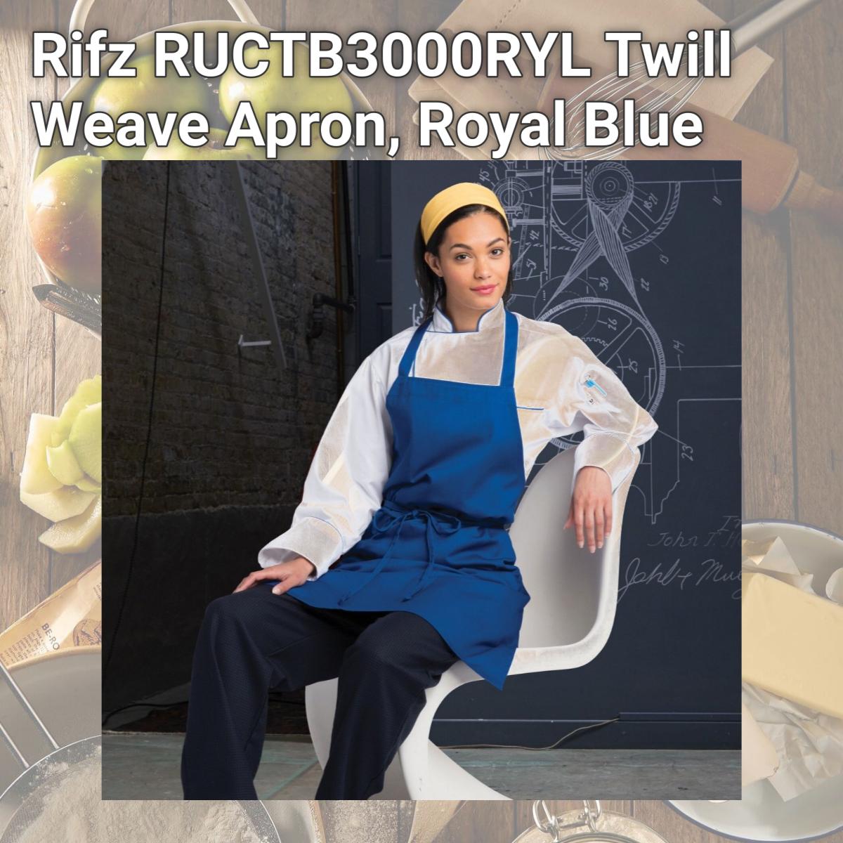 Picture of Rifz RUCTB3000RYL Twill Weave Apron, Royal Blue