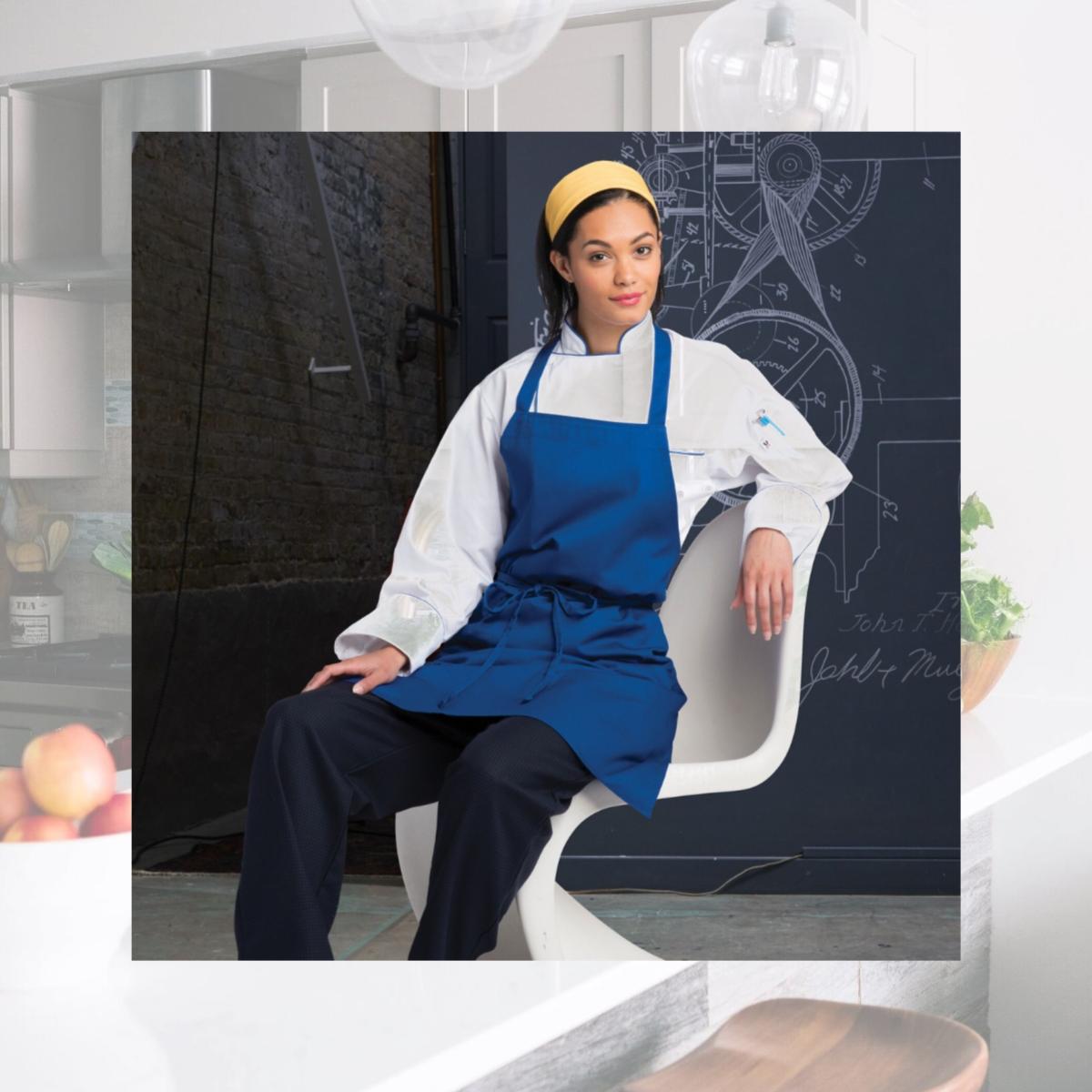 Picture of Rifz RUCTB3000RYL Twill Weave Apron, Royal Blue