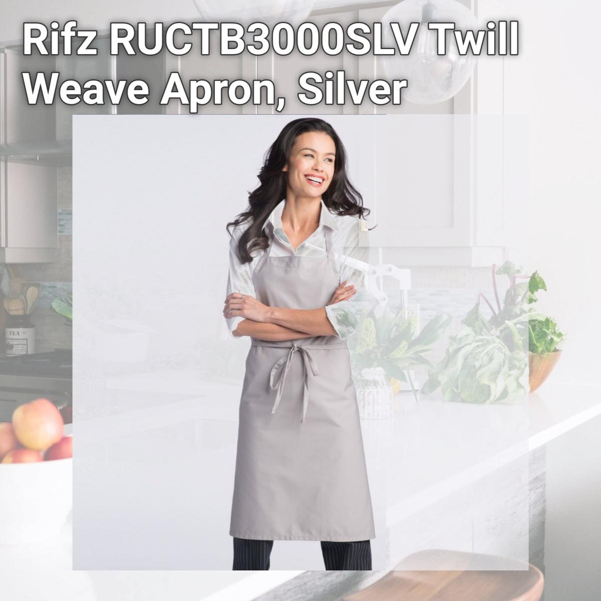 Picture of Rifz RUCTB3000SLV Twill Weave Apron, Silver