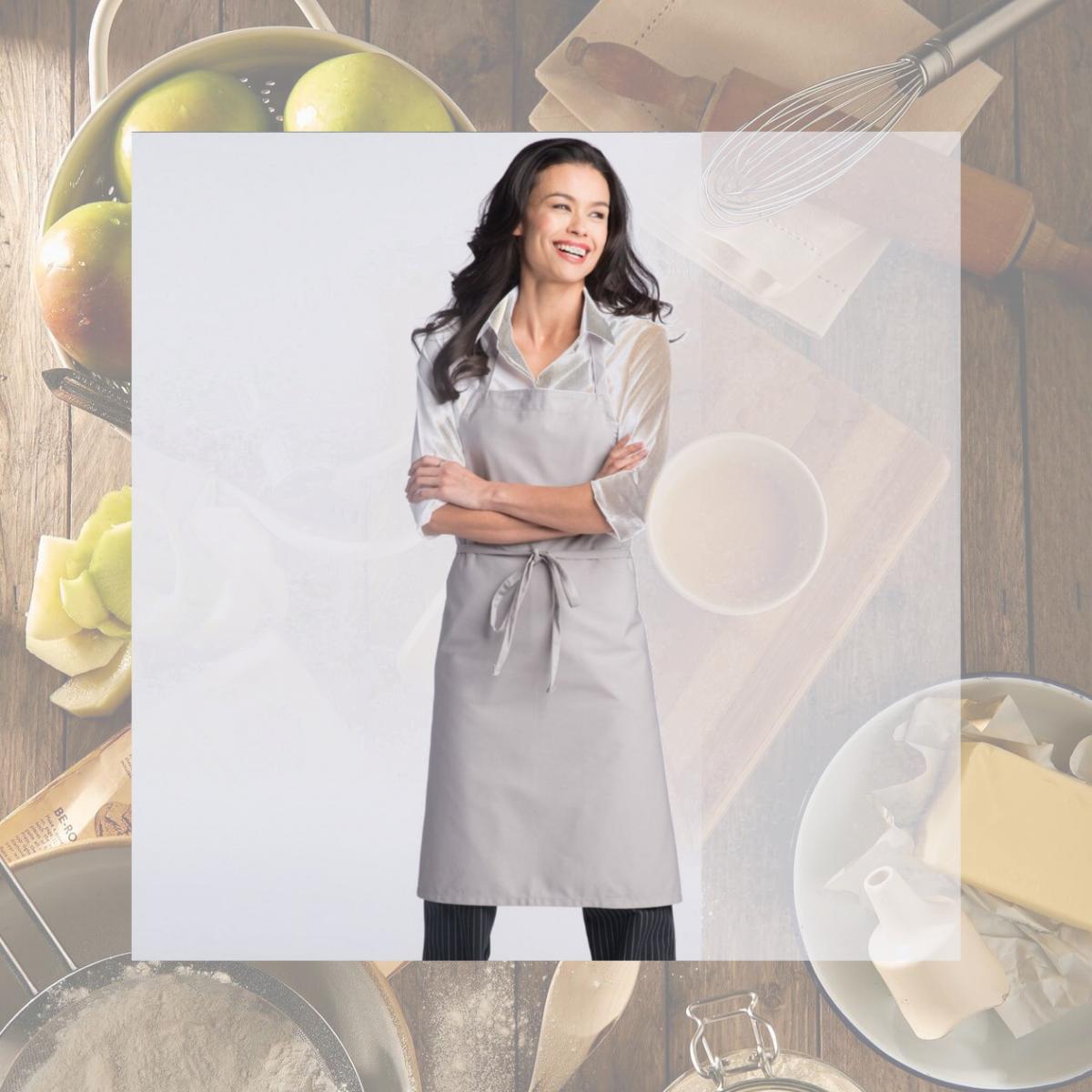 Picture of Rifz RUCTB3000SLV Twill Weave Apron, Silver