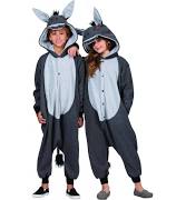 40228 100 Acres Donkey Hoodie Child Costume - Gray, Medium