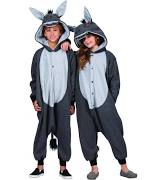 100 Acres Donkey Hoodie Child Costume - Gray, Medium